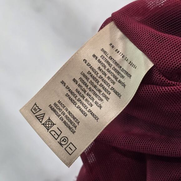 Jumpsuit Womens XL Maroon Wide Leg Gaucho Knot Twist Willa Moulinette Soeurs - Picture 12 of 13